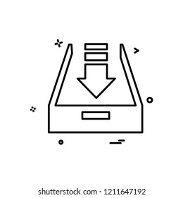 Downloading icon design vector