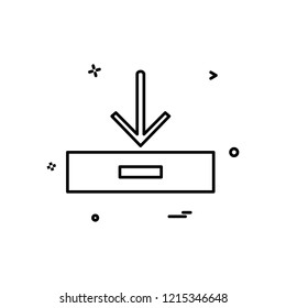 Downloading icon design vector