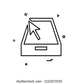 Downloading icon design vector
