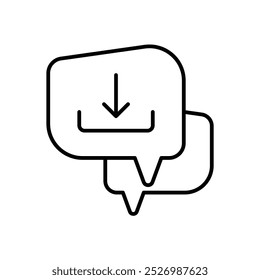 ícone de download com fundo branco vetor ilustração stock