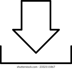 Downloading line Vector Icon Design