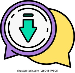 Downloading Line vector Icon Design