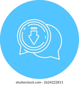 Downloading Line vector Icon Design