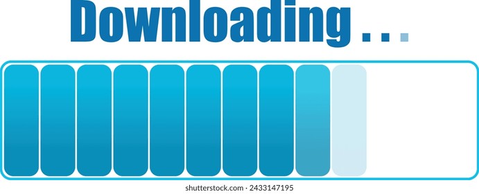 Downloading Process icon, Download progress bar status icon, Progress loading bar, application progress icon