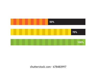 Downloading progress bar. Set. Vector 