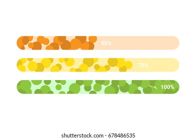 Downloading progress bar. Set. Vector 