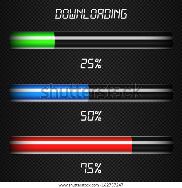 Downloading Progress Bars Template Stock Vector (Royalty Free ...