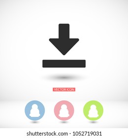 Downloading  vector icon