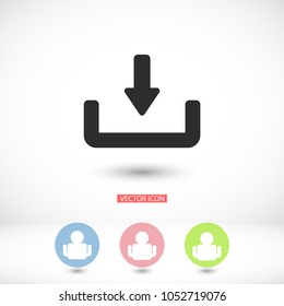 Downloading  vector icon