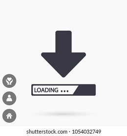 Downloading  vector icon