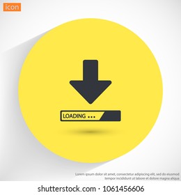 Downloading  vector icon