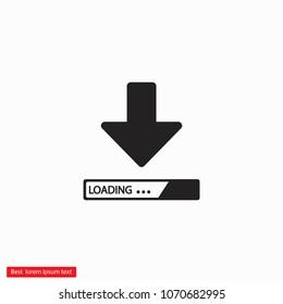 Downloading  vector icon