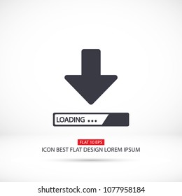 Downloading  vector icon