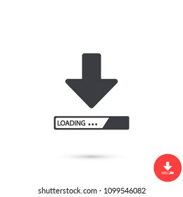 Downloading  vector icon