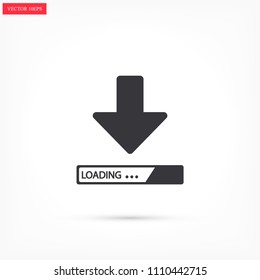 Downloading  vector icon