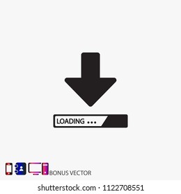 Downloading  vector icon