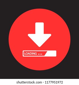 Downloading  vector icon