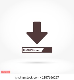 Downloading  vector icon