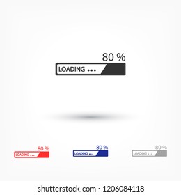 Downloading  vector icon