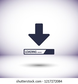 Downloading  vector icon