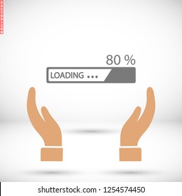Downloading  vector icon