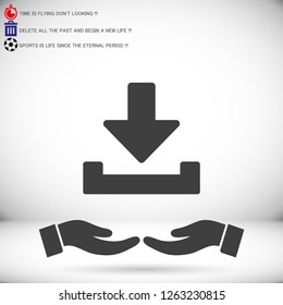 Downloading  vector icon