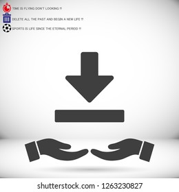 Downloading  vector icon