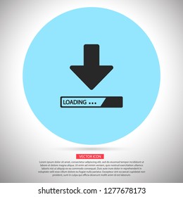 Downloading  vector icon