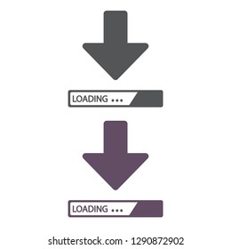 Downloading  vector icon