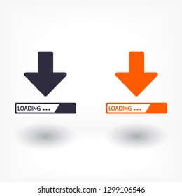 Downloading  vector icon