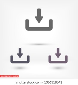 Downloading  vector icon