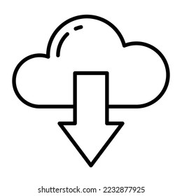 Downloading vector icon isolated on white background