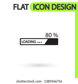Downloading  vector icon , lorem ipsum Flat design