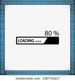 Downloading  vector icon , lorem ipsum Flat design