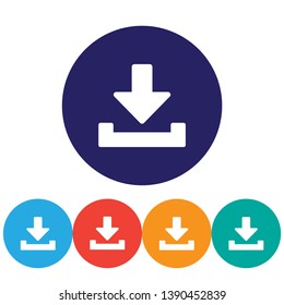 Downloading  vector icon , lorem ipsum Flat design
