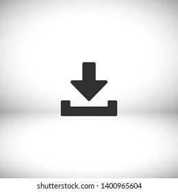 Downloading  vector icon , lorem ipsum Flat design