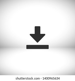 Downloading  vector icon , lorem ipsum Flat design