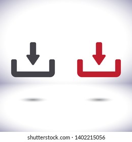 Downloading  vector icon , lorem ipsum Flat design