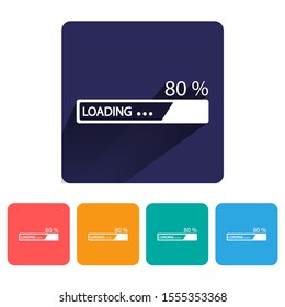 Downloading vector icon , lorem ipsum Flat design