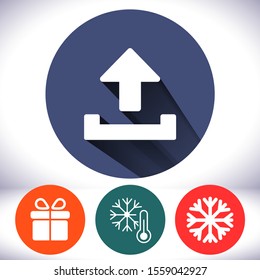 Downloading vector icon , lorem ipsum Flat design