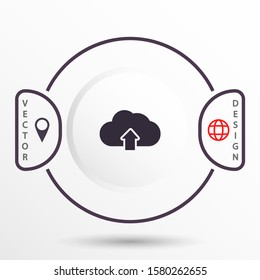 Downloading vector icon , lorem ipsum Flat design