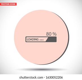 Downloading vector icon , lorem ipsum Flat design