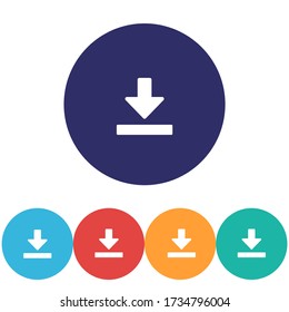 Downloading vector icon , lorem ipsum Flat design