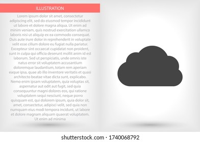 Downloading vector icon , lorem ipsum Flat design