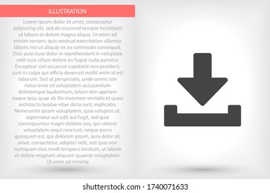 Download-Vektor-Icon , lorem ipsum flaches Design