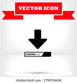 Descargando icono vectorial , lorem ipsum Diseño plano