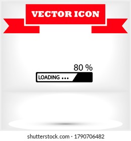 Downloading vector icon , lorem ipsum Flat design