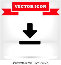 Downloading vector icon , lorem ipsum Flat design