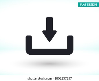 Downloading vector icon , lorem ipsum Flat design