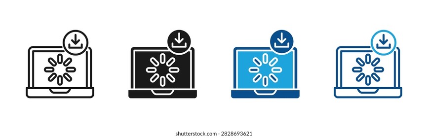 Downloading web icon with multiple style collection
